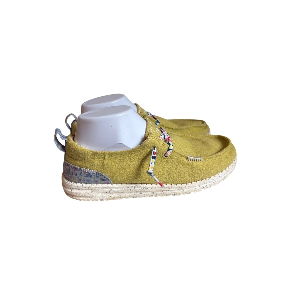 Hey Dude Women's Slip-On Yellow Canvas Shoes - Picture 8 of 9